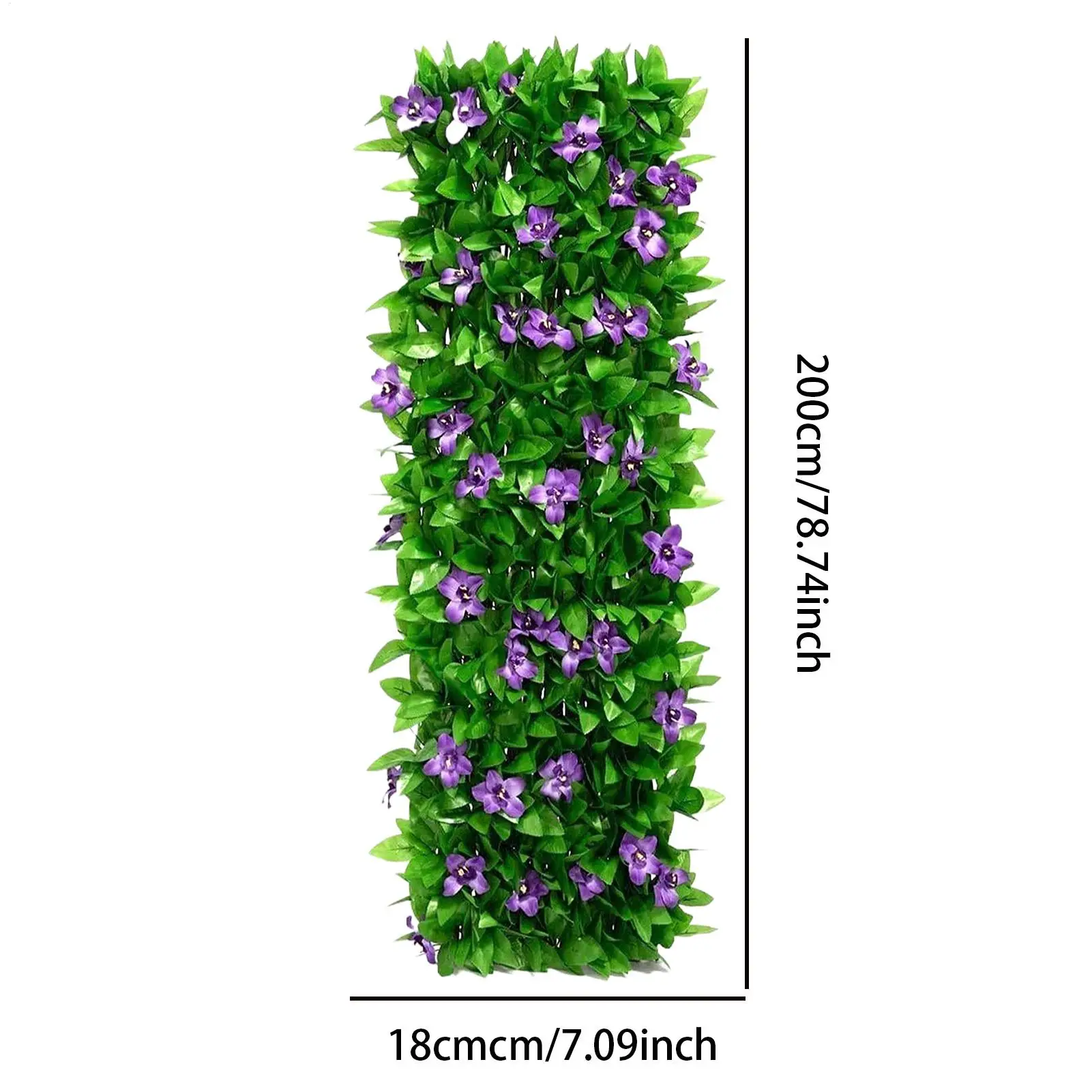 18x200cm Greenery Panels Artificial Expandable Gardening Supplies with Flower Privacy Fence Screen for Home Hotel Restaurant - Image 6