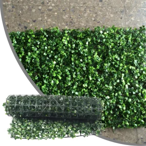 1PC Artificial Plant Hedge Green Leaf Fence Panels Faux Privacy Fence Screen For Home Outdoor Garden Balcony Decoration 40x60cm