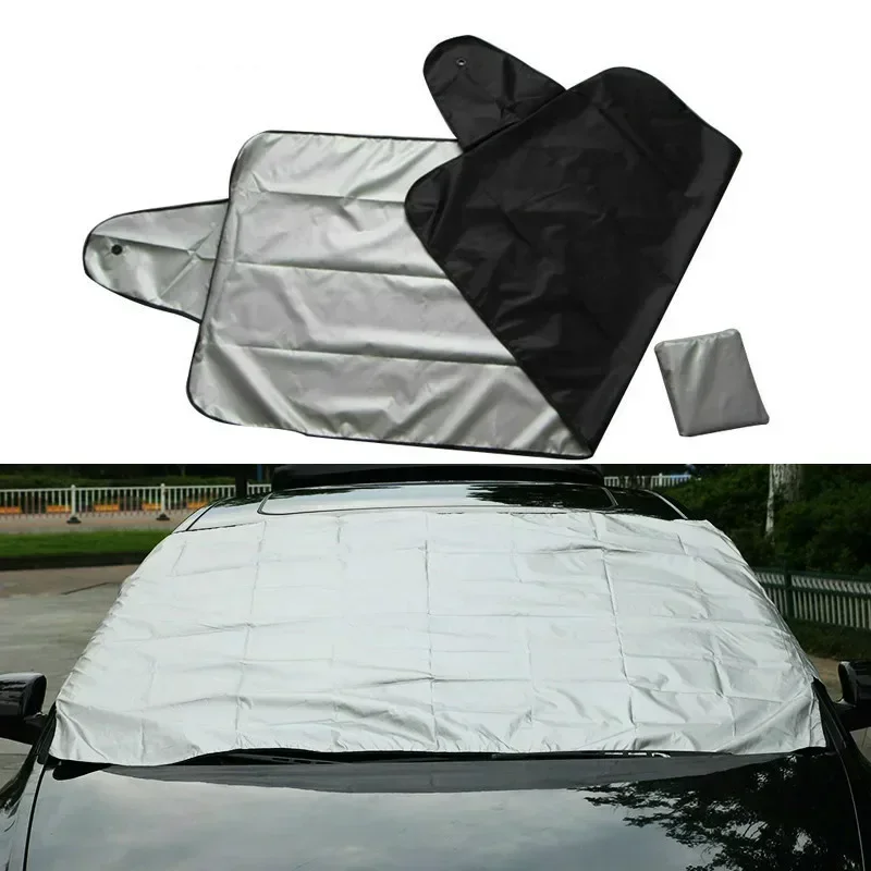 1PC Car Exterior Protection Snow Blocked Car Covers Snow Ice Protector Visor Sun Shade Front Rear Windshield Cover Block Shields - Image 2