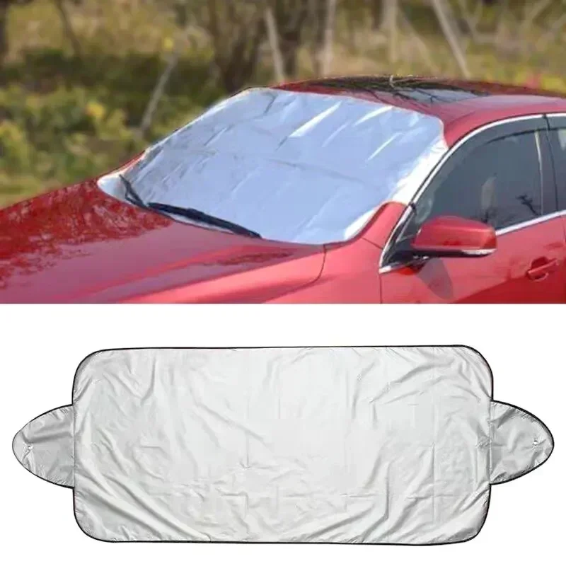 1PC Car Exterior Protection Snow Blocked Car Covers Snow Ice Protector Visor Sun Shade Front Rear Windshield Cover Block Shields - Image 4