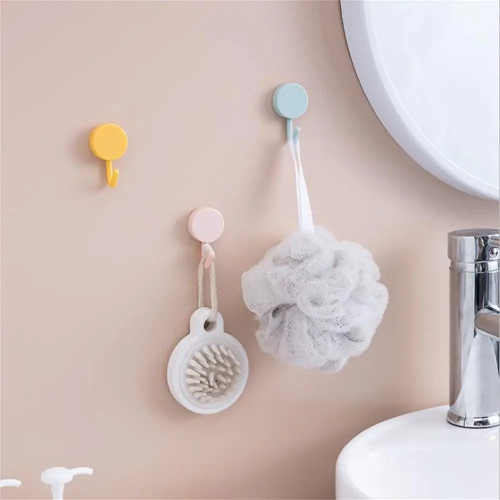 1PC Self-adhesive Wall Mounted Hooks Small Clasps Hooks Clothes Hanger Storage Shelves Bathroom Hardware - Image 3