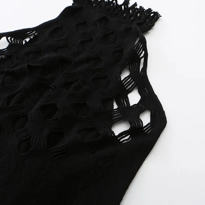 1PC Sexy Women Fishnet See Through Cover Up Bodysuit Hollow Out Halter Beachwear Bodystocking Without Underwear Swimsuit K298 - Image 5