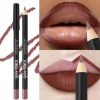 1PC Velvet Matte Lip Liner Lipstick, Pencil Texture, 3D Full Lip Shape, Nude Makeup, Durable, Suitable for Daily Makeup