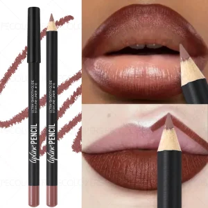 1PC Velvet Matte Lip Liner Lipstick, Pencil Texture, 3D Full Lip Shape, Nude Makeup, Durable, Suitable for Daily Makeup