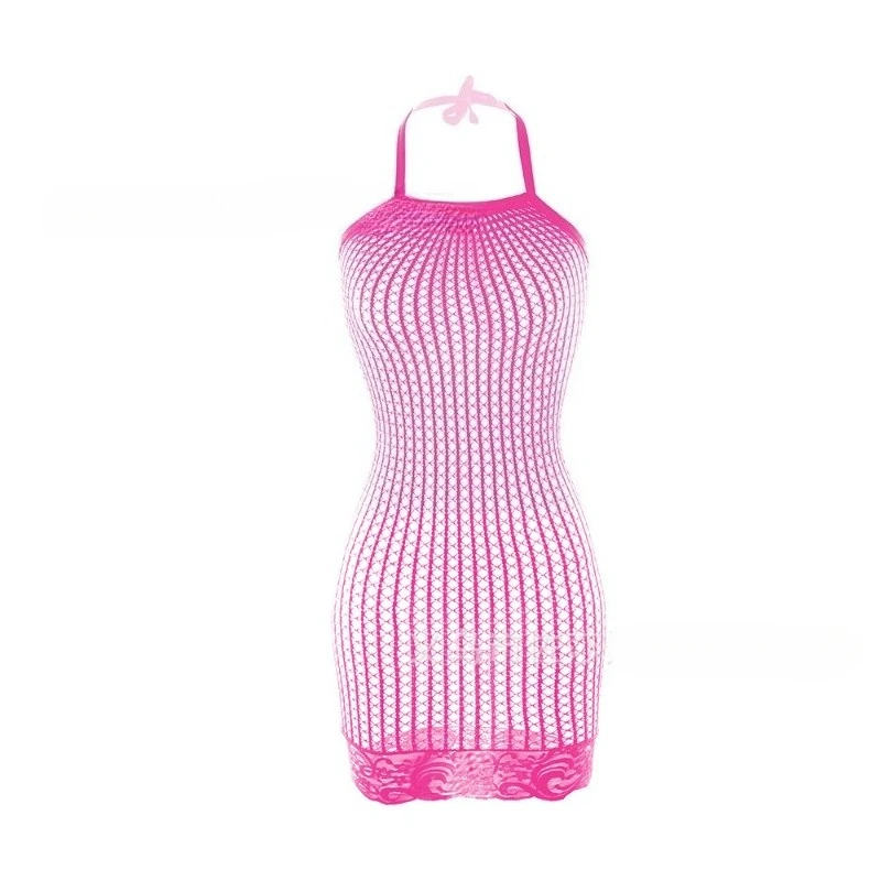 1PC Women Sexy Fishnet Cover Up Without Bikini Hollow Out See Through Bodycon Dress Beachwear Summer Women's Swimwear - Image 5
