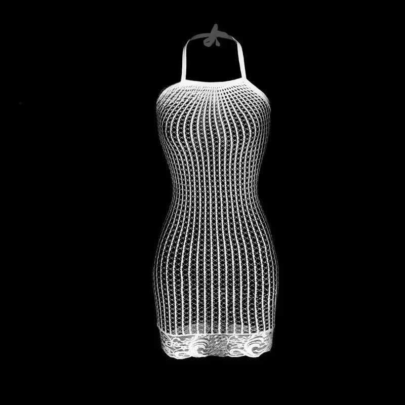 1PC Women Sexy Fishnet Cover Up Without Bikini Hollow Out See Through Bodycon Dress Beachwear Summer Women's Swimwear - Image 6