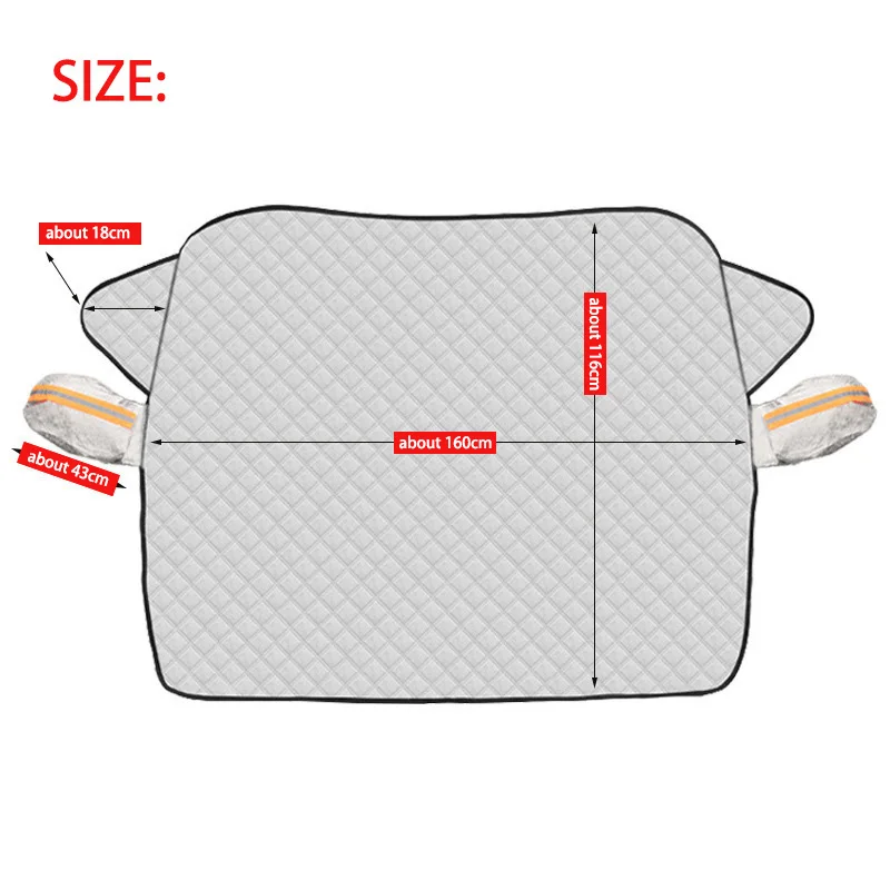 1Pc Brand New Car Windshield Snow Anti-UV Shield for Winter Car Cover Front Window Anti Ice Frost Outdoor Car Protection Cover - Image 2