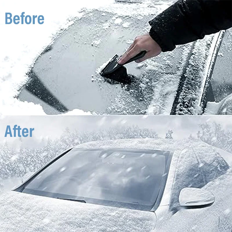 1Pc Brand New Car Windshield Snow Anti-UV Shield for Winter Car Cover Front Window Anti Ice Frost Outdoor Car Protection Cover - Image 6