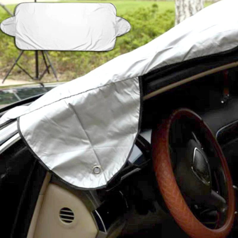 1Pc Car Windshield Cover Sun Shade Dust Frost Snow Protector Anti-Falling Leaves Anti-Freezing Auto Exterior Accessories - Image 3