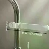 1Pcs Adjustable No-Drill Faucet Towel Rack Universal Mount Holder Space Saver for Kitchen Bathroom Sink Organization