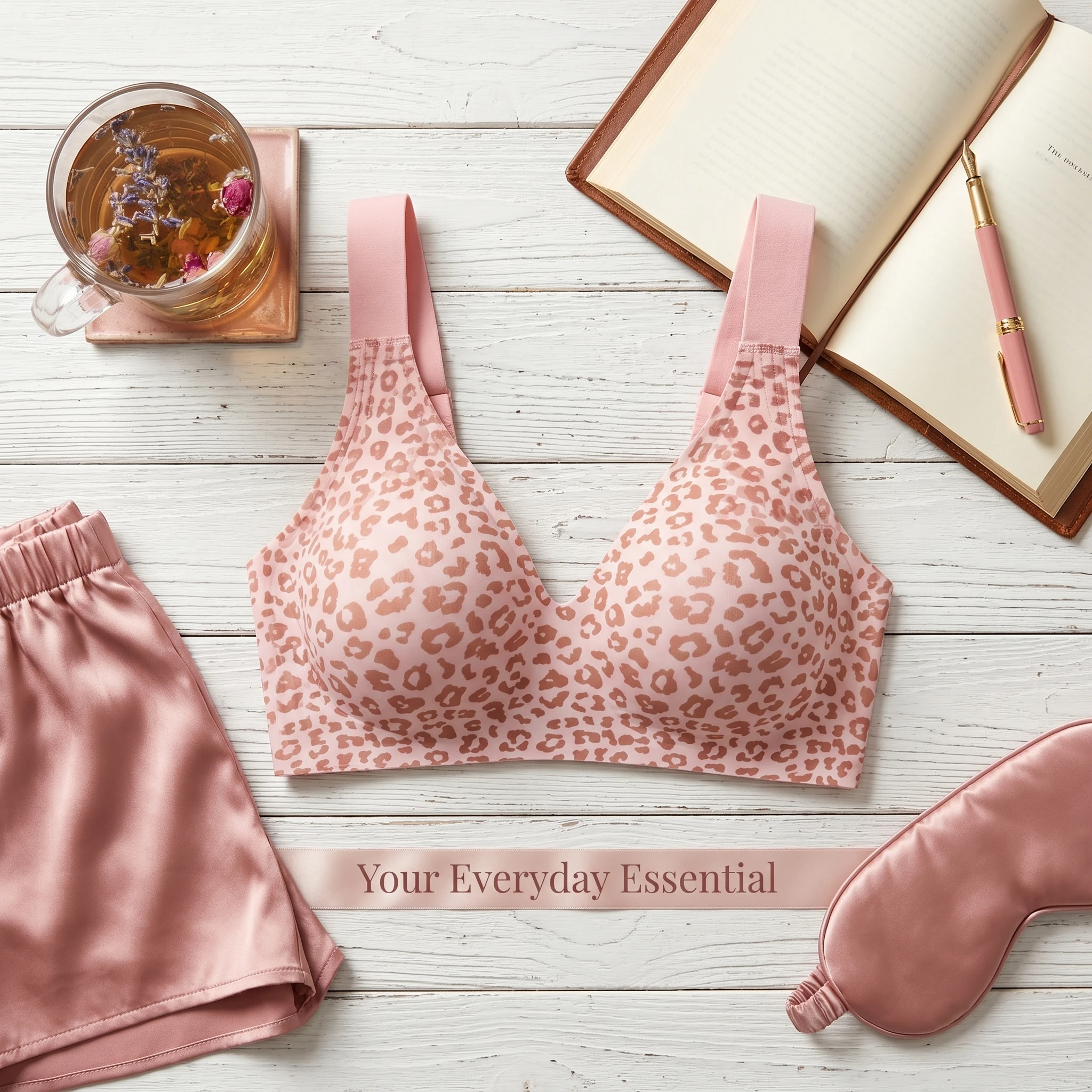 1Pcs Leopard Print Seamless Wireless Bra, Full Coverage Push Up Bralette, Anti-Sagging Breathable Soft Thin Cup for Sports Yoga Daily - Image 5
