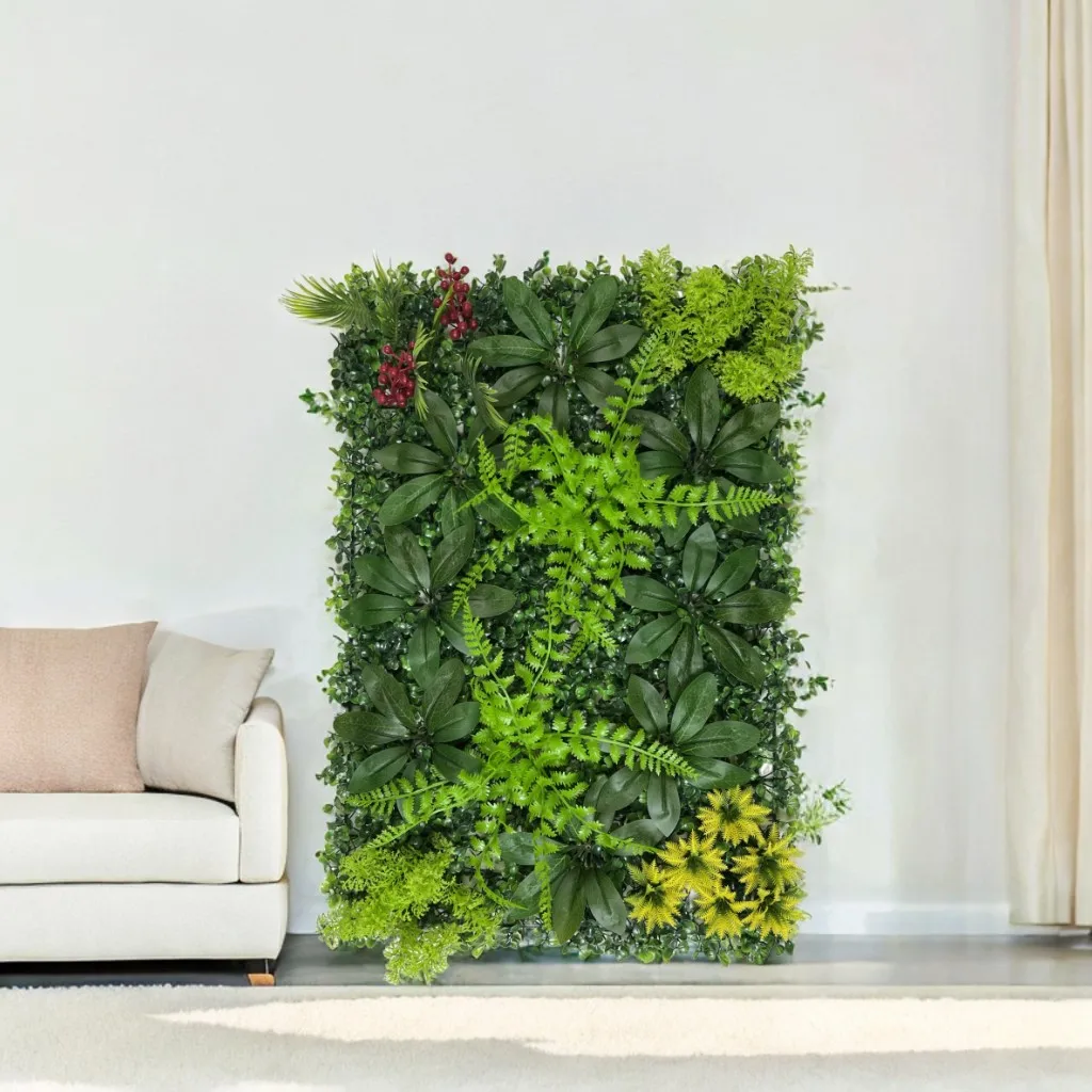 1pc Artificial Green Plant Wall Panel with Grass Flower Boxwood Hedge Wall Outdoor Artificial Privacy Fence Screen Fake Flower G - Image 6