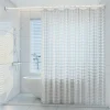 1pc Clear Crystal Shower Curtain Liner PEVA Plastic Luxury Crystal Shower Curtain with Plastic Hooks Water-proof Bath Curtain