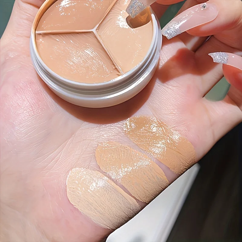 1pc Creamy Mousse Concealer Palette Coverage Dark Eye Circles Matte Highlight Brighten Skin Tone Face Moisturizing Conceal Cream - Image 2