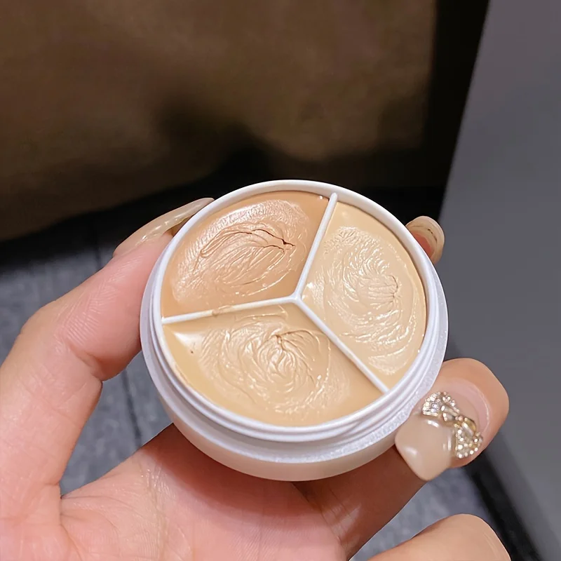 1pc Creamy Mousse Concealer Palette Coverage Dark Eye Circles Matte Highlight Brighten Skin Tone Face Moisturizing Conceal Cream - Image 5