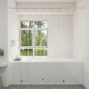 1pc Transparent Magnet Shower Curtain, Waterproof PEVA Material, Bathroom Decor Item