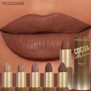 1pcs Multi-color Lipstick, Brown Lip Gloss, Multi-color Selection, Non-dry Lip Gloss, Full and Charming Lips, Lip Cosmetics