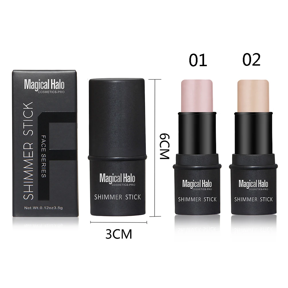 2 Colors Highlighter For Face Makeup Brighten Highlighter Stick Face Contour Bronzer Shimmer Illuminator Stick Cosmetic Tools - Image 6