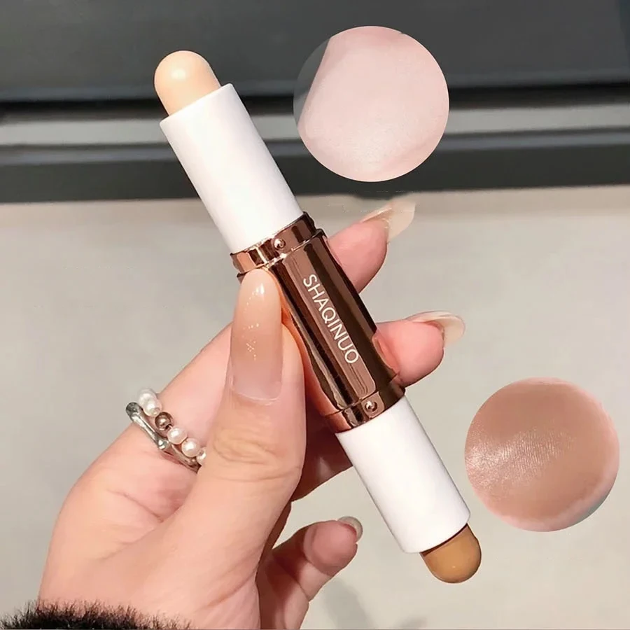2 in 1 Dual Head Highlighting&Bronzer Stick Face Brightening Shaping Concealer Pencil Corrector Nose Shadow Contouring Cosmetics - Image 5
