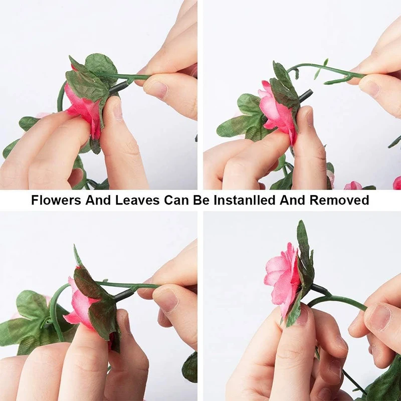 2.5M Rose Artificial Flowers Vine Fake Plants for Home Room Garden Wedding Decoration Outdoor Arch Rattan DIY Garland Accessory - Image 5