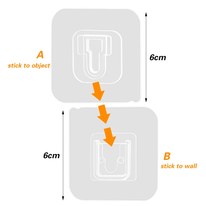 20/10Pcs Double Sided Adhesive Wall Hooks Waterproof Transparent Suction Cup Storage Hook For Kitchen Bathroom Organizer Holders - Image 6