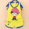 2024 Summer Baby Boy Clothes Suit Cotton Child Kids Clothing Set Vest 0-2 Year Baby Clothing Set