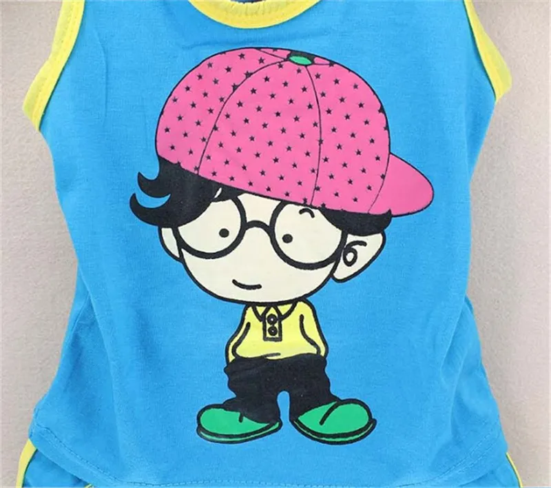 2024 Summer Baby Boy Clothes Suit Cotton Child Kids Clothing Set Vest 0-2 Year Baby Clothing Set - Image 3