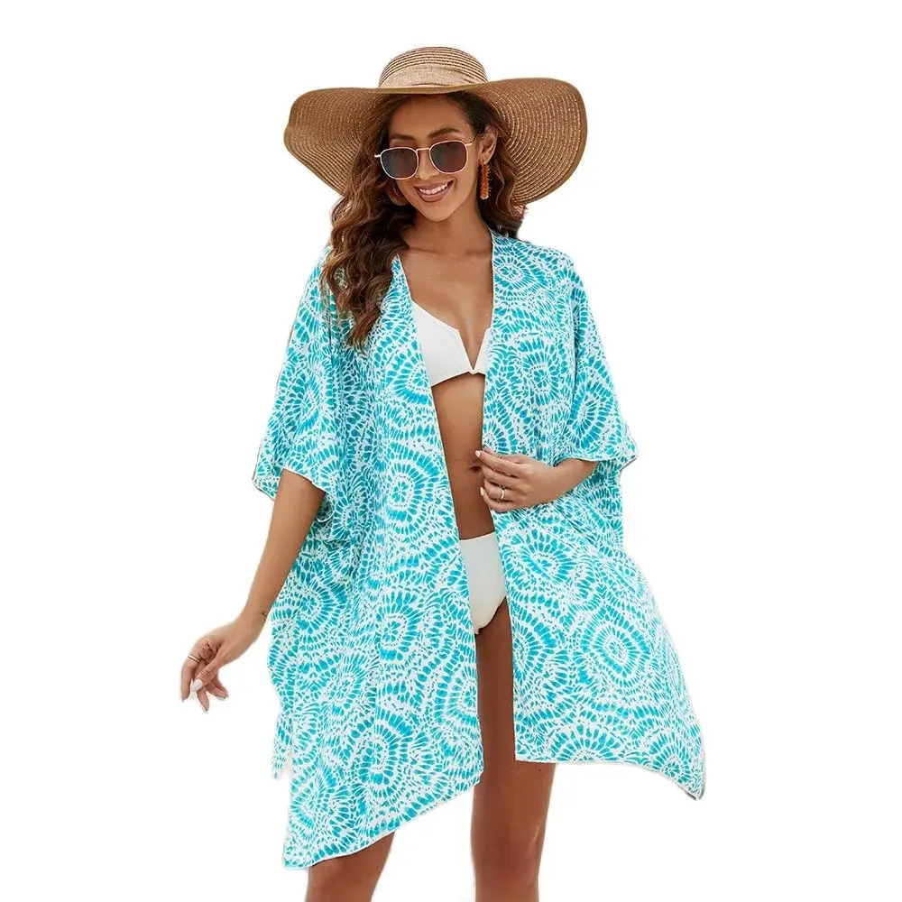 2024 Women's boho Kimono Cardigan Loose Coverups Beach Swim Bikini Bathing Suit Cover Ups Blouse for Swimwear Resort Wear - Image 6