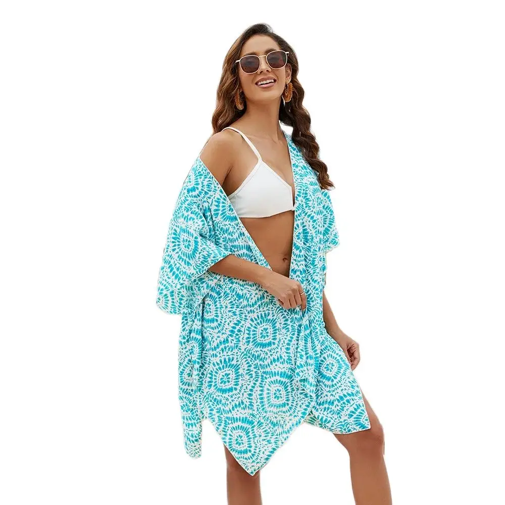 2024 Women's boho Kimono Cardigan Loose Coverups Beach Swim Bikini Bathing Suit Cover Ups Blouse for Swimwear Resort Wear - Image 4