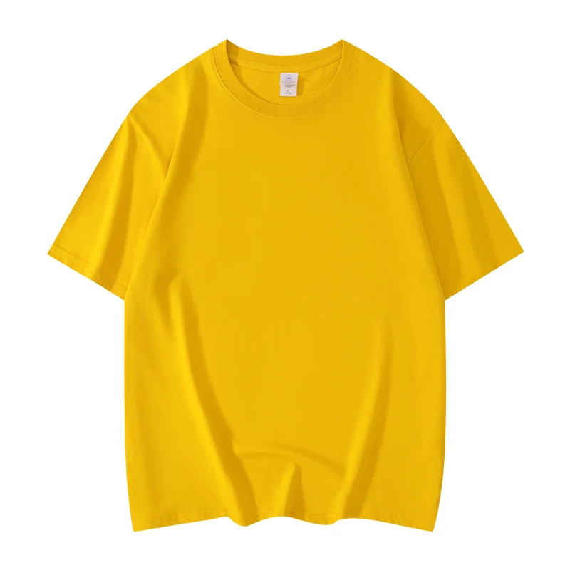 2025 Summer Men's T Shirts 100% Cotton Slim Fit Oversized T-Shirt Men Sport Solid Color Short Sleeve Tops Tee 20 Colors - Image 2