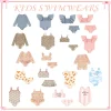 2026 KS Summer Baby Swimwears Toddler Boy Girls Bikinis Sunscreen Beachwear Short Sleeve Floral Fruit Bathing Swimsuit Surfing
