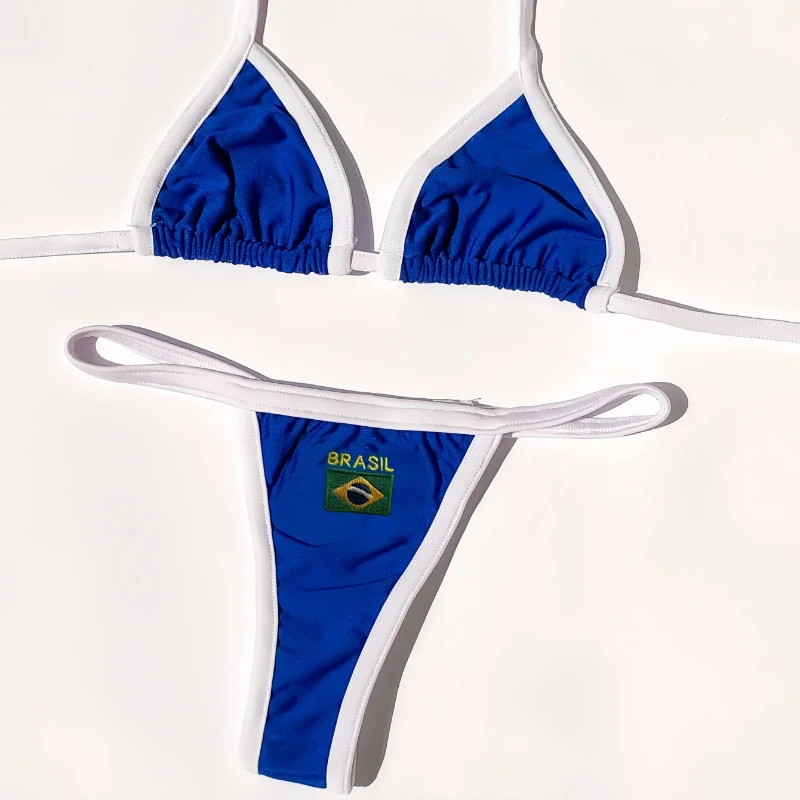 2026 Short Women's Summer Set Underwear Beach Sexy Clothing Y2K Women's Set Brazilian Embroidery - Image 2