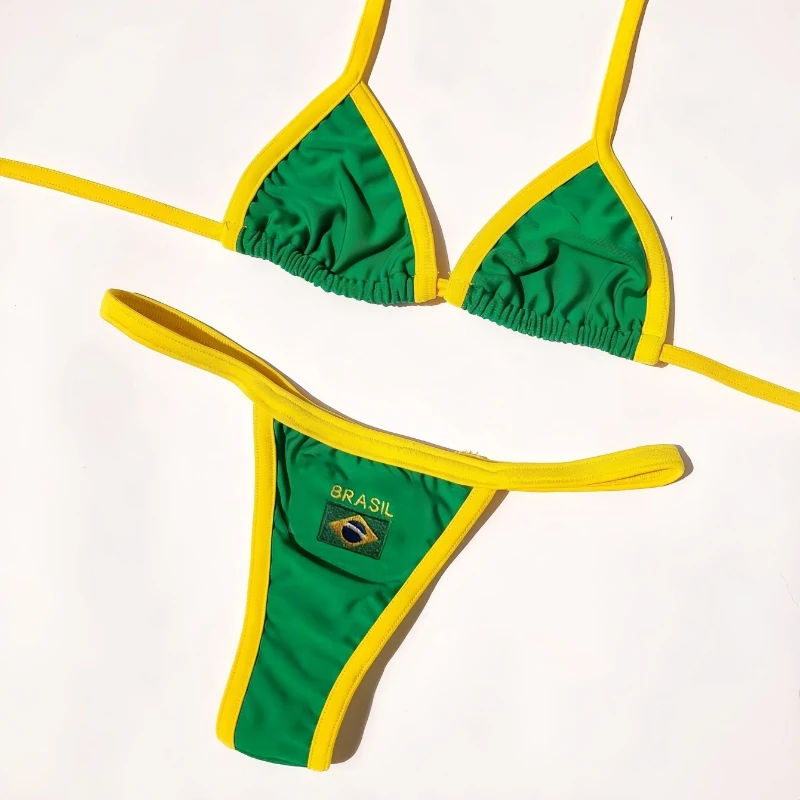 2026 Short Women's Summer Set Underwear Beach Sexy Clothing Y2K Women's Set Brazilian Embroidery - Image 3