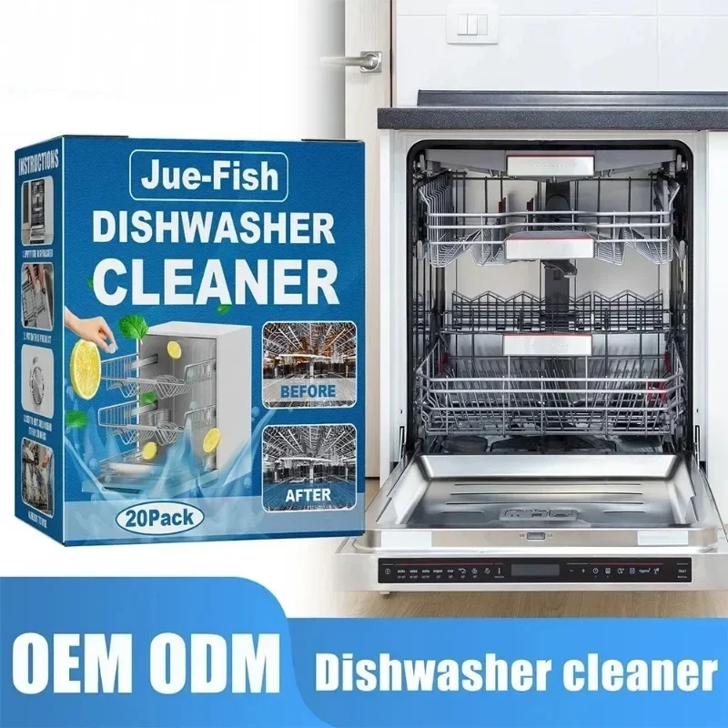 20/40PCS Dishwasher Cleaner Tablets Surfactant Deep Clean Remove Oil Dirt Limescale Antibacterial All in One Kitchen Cleaning To - Image 3