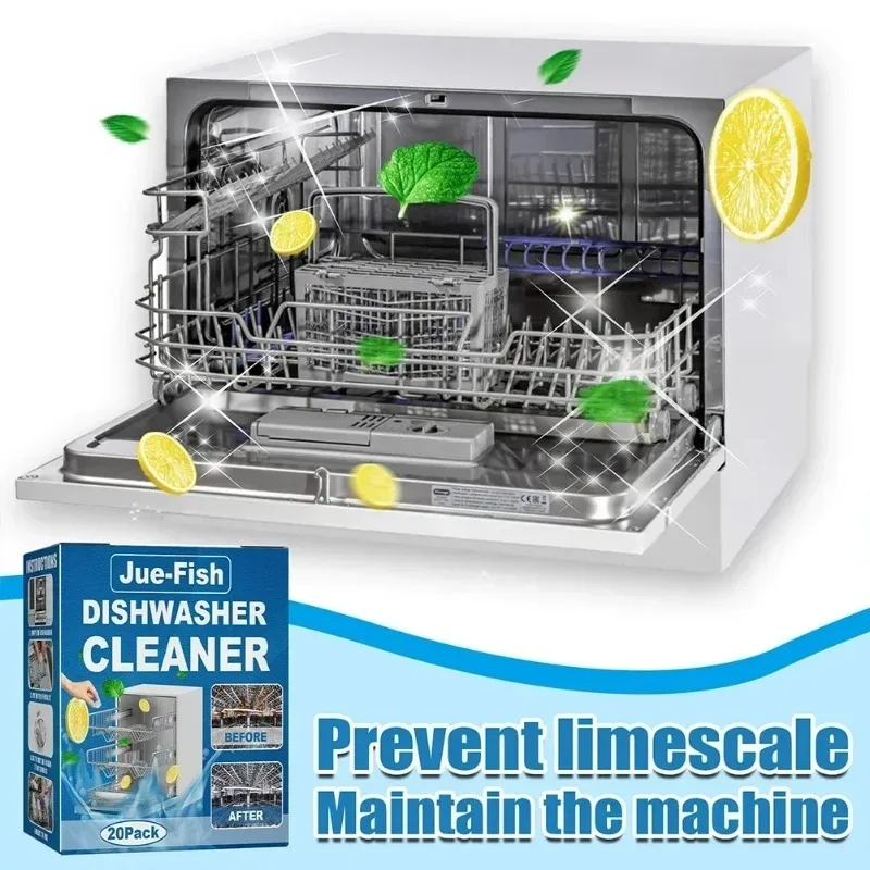 20/40PCS Dishwasher Cleaner Tablets Surfactant Deep Clean Remove Oil Dirt Limescale Antibacterial All in One Kitchen Cleaning To - Image 5