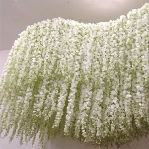 20PCS/10PCS Artificial Silk Wisteria Flower Garland Fake Hanging Wisteria Plant Vine for Garden Party Wedding Home Decoration