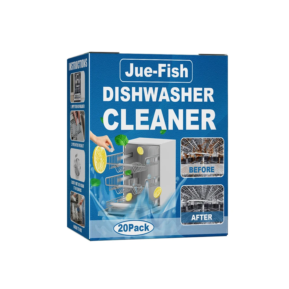 20pcs Dishwasher Cleaner Removes Limescale Build Up and Odor Descaling Tablets Strong Oil Stain Removal Kitchen Cleaning Tools - Image 3