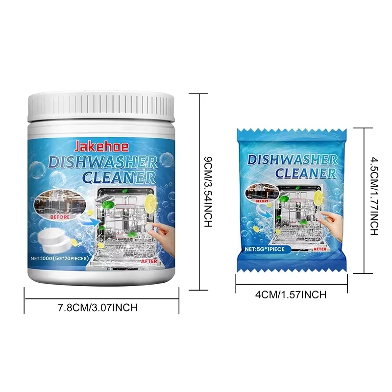 20pcs Dishwasher Cleaning Tablets Stubborn Dirt Oil Stains Peculiar Smells Removal Deodorizer Cleaner Household Kitchen Supplies - Image 5