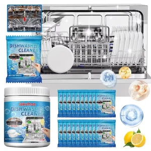 20pcs Dishwasher Cleaning Tablets Stubborn Dirt Oil Stains Peculiar Smells Removal Deodorizer Cleaner Household Kitchen Supplies