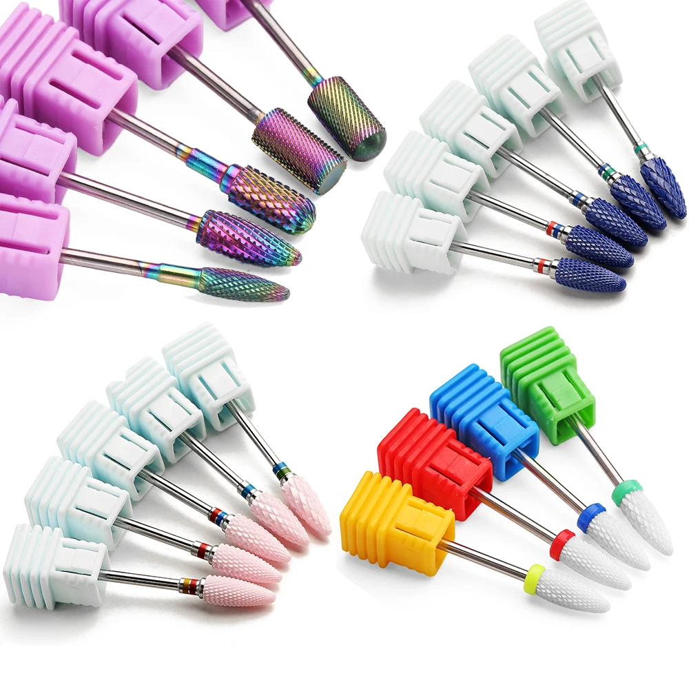 29 Type Nail Drill Bits For Electric Drill Manicure Machine Accessory Rainbow Tungsten Carbide Ceramic Milling Cutter Nail Files - Image 2