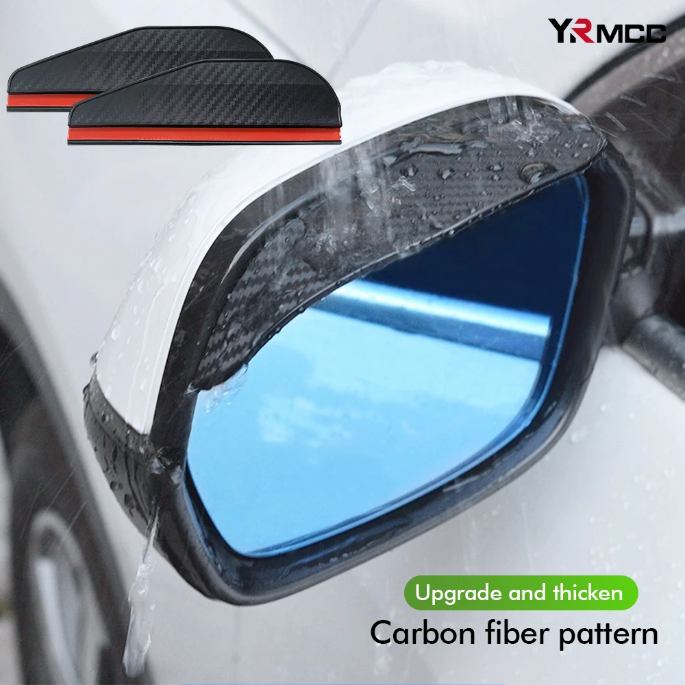 2PCS Car Rearview Mirror Rain Eyebrow Rain Shield Universal Rearview Snow Sun Visor Rain Cover for Cars Safe Driving Accessories - Image 2