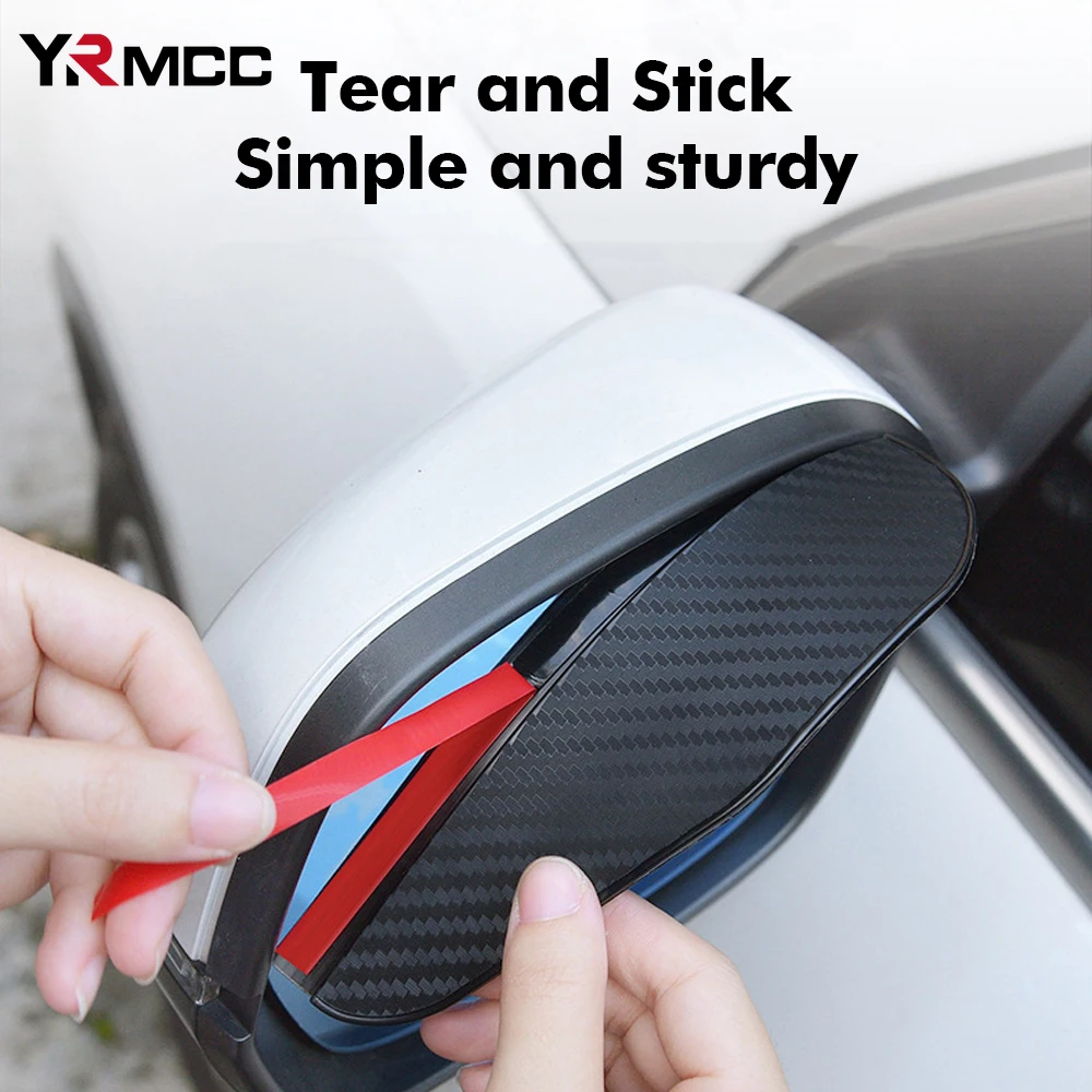 2PCS Car Rearview Mirror Rain Eyebrow Rain Shield Universal Rearview Snow Sun Visor Rain Cover for Cars Safe Driving Accessories