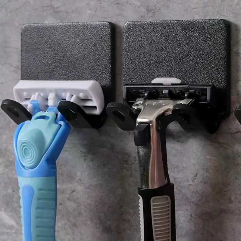 2pcs Punch Free Razor Holder Storage Hook Wall Men Shaving Shaver Shelf Bathroom Razor Rack Wall Bathroom Accessories - Image 6