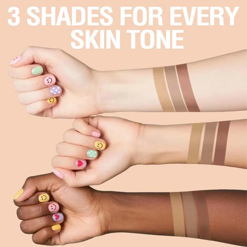 3 Color Contour Stick Multi-functional Face Highlighter Cream Bronze Long-lasting Waterproof Contouring & Brightening Stick - Image 5