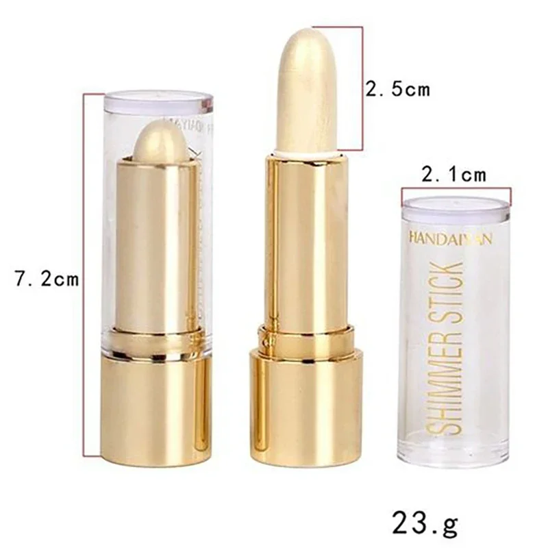 3 Colors 3D Face Brighten Highlighter Bar Cosmetic Face Contour Bronzer Shimmer Highlighter Stick Concealer Cream Makeup Tool - Image 5