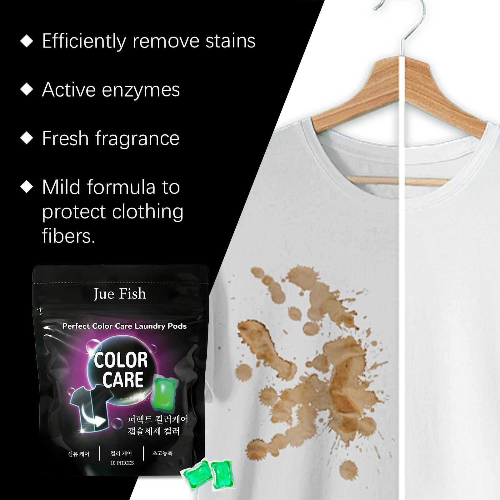 3-In-1 Laundry Detergent Pods Formula Stain Fighter Color Protector Fabric Softener Fresh Scent Long-Lasting Fragrance - Image 5