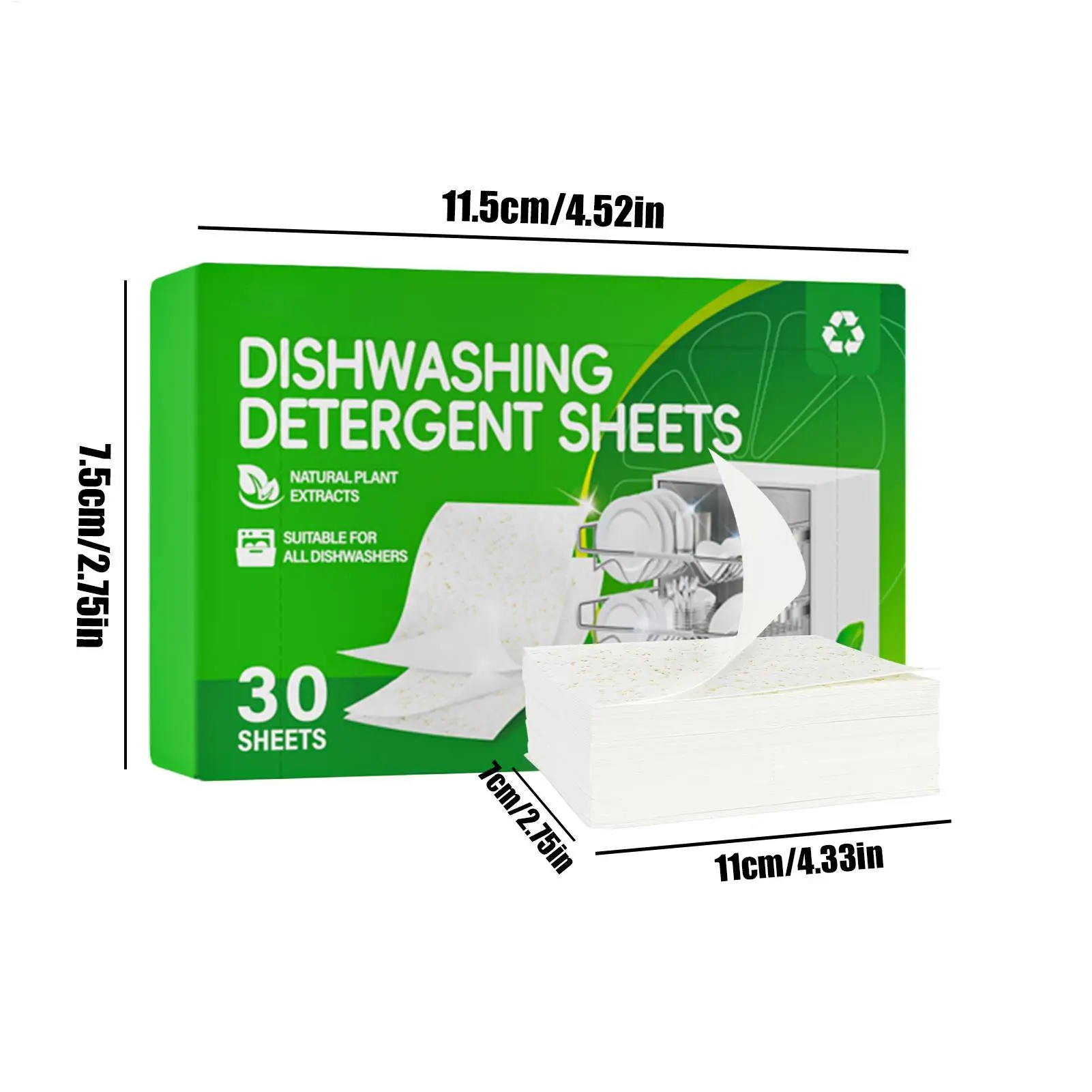 30 pcs Dishwasher Detergent Sheets Oil Stain Dissolving Grease Remover Cleaning Tablets For Kitchen Tableware Bowls Chopsticks - Image 6