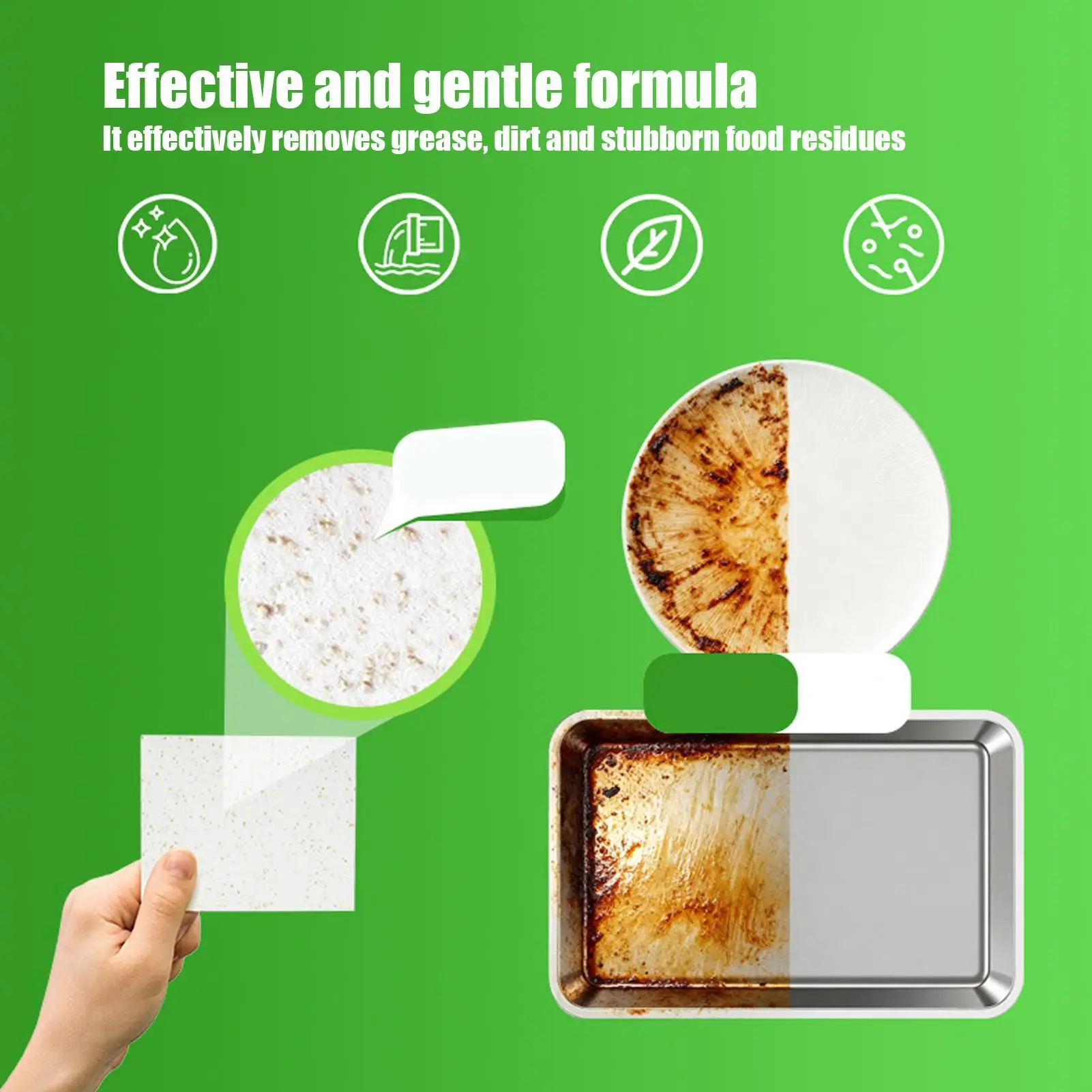 30 pcs Dishwasher Detergent Sheets Oil Stain Dissolving Grease Remover Cleaning Tablets For Kitchen Tableware Bowls Chopsticks - Image 3