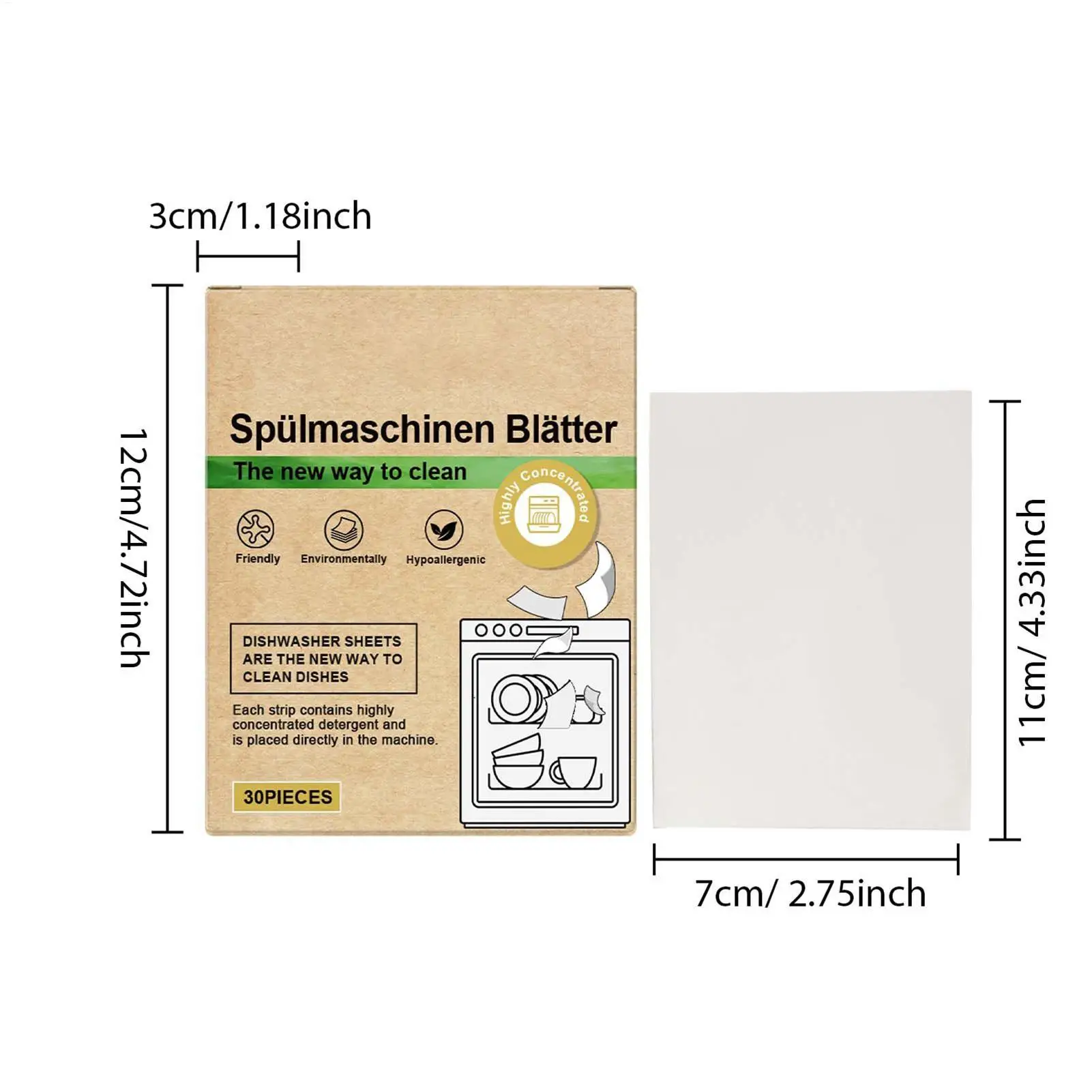 30Pcs Dishwasher Cleaner Tablets Odor Eliminator Sheets Heavy Duty Deep Clean Descaler for Kitchen Laundry Washing Machine Use - Image 6