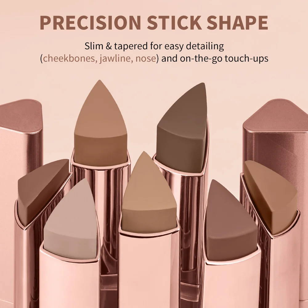 3D Bronzer Contour Stick Face Makeup Lasting Smooth Contour Bronzing & Contouring 2 IN 1 Creamy Bronze Stick Cosmetics 5 Colors - Image 3